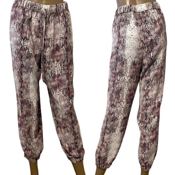 Jennifer Lopez animal floral print jogger pants large P 7073 - Picture 2 of 13